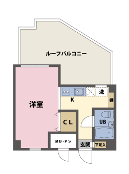 1Kの間取図